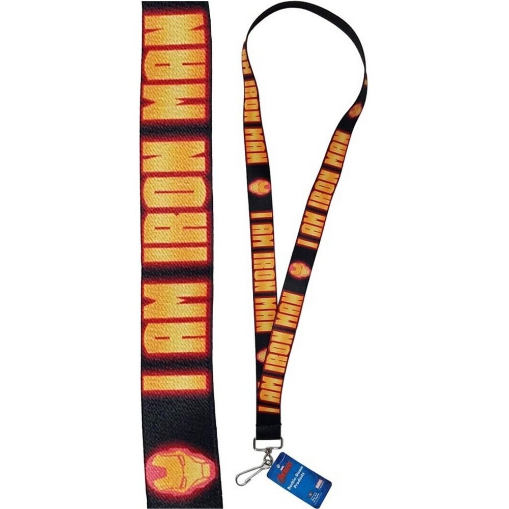 Buckel - Down Marvel I Am IRON MAN LANYARD (1in Wide 22in Long) NWT
